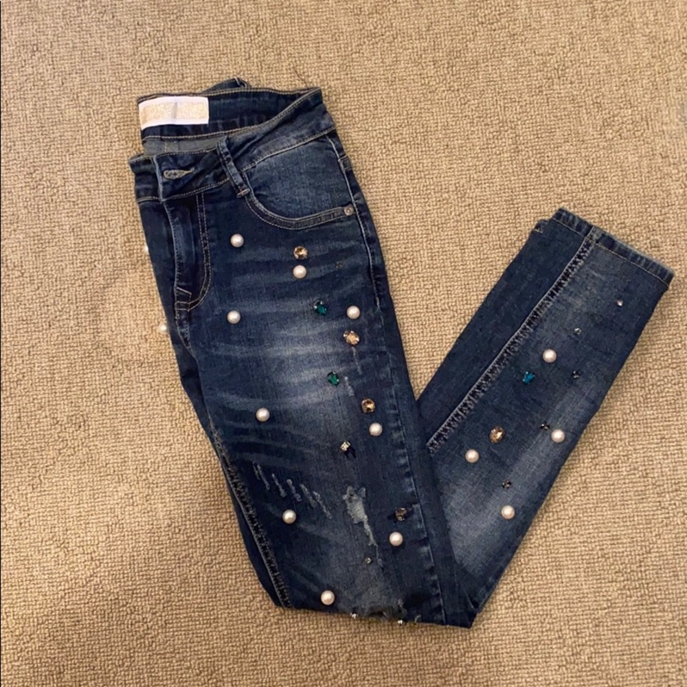 NEVER WORN!! pookie & Sebastian embellished jeans